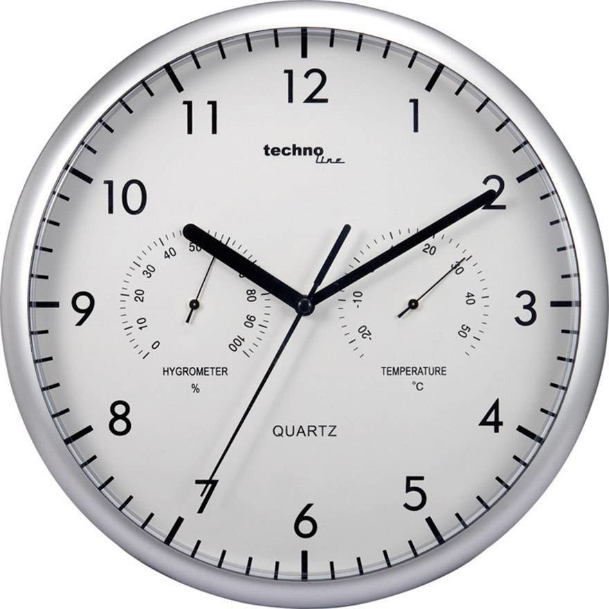 Techno Line WT 650 Quartz nástěnné hodiny 26 cm  stříbrná