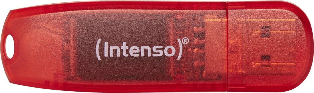 Intenso Rainbow Line USB flash disk 128 GB červená (transparentní) 3502491 USB 2.0