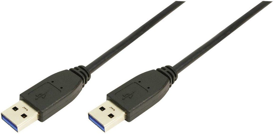 LogiLink USB kabel USB 3.2 Gen1 (USB 3.0 / USB 3.1 Gen1) USB-A zástrčka, USB-A zástrčka 3.00 m černá  CU0040