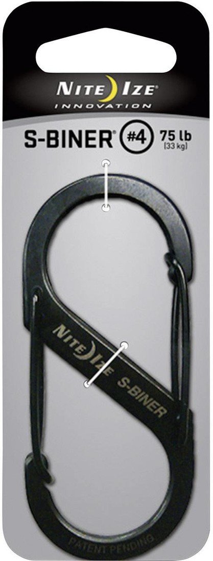 NITE Ize NI-SB4-03-01 karabina  S-Biner Gr. 4  89 mm x 38 mm  1 ks