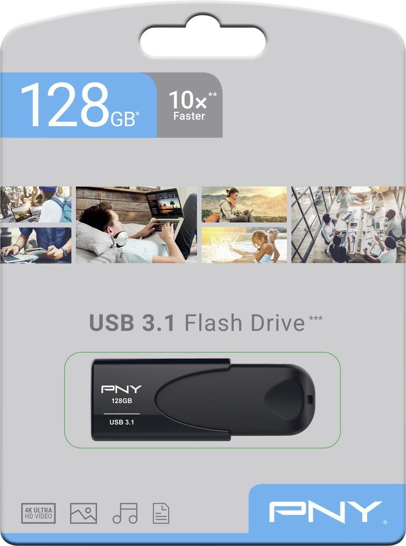 PNY Attaché 4 3.1 128GB USB flash disk 128 GB černá FD128ATT431KK-EF USB 3.1 (Gen 1x1)