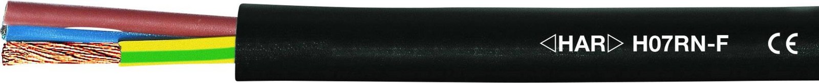 Helukabel 37048 kabel s gumovou izolací H07RN-F 4 G 6 mm² černá metrové zboží