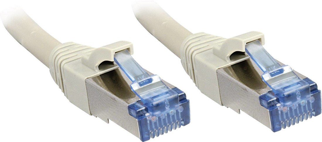 LINDY 47133 RJ45 síťové kabely, propojovací kabely CAT 6A S/FTP 1.50 m šedá s ochranou 1 ks