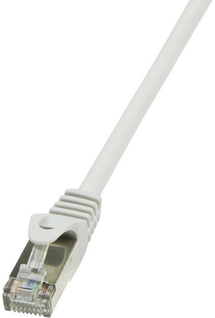 LogiLink CP2082S RJ45 síťové kabely, propojovací kabely CAT 6 F/UTP 7.50 m šedá s ochranou 1 ks