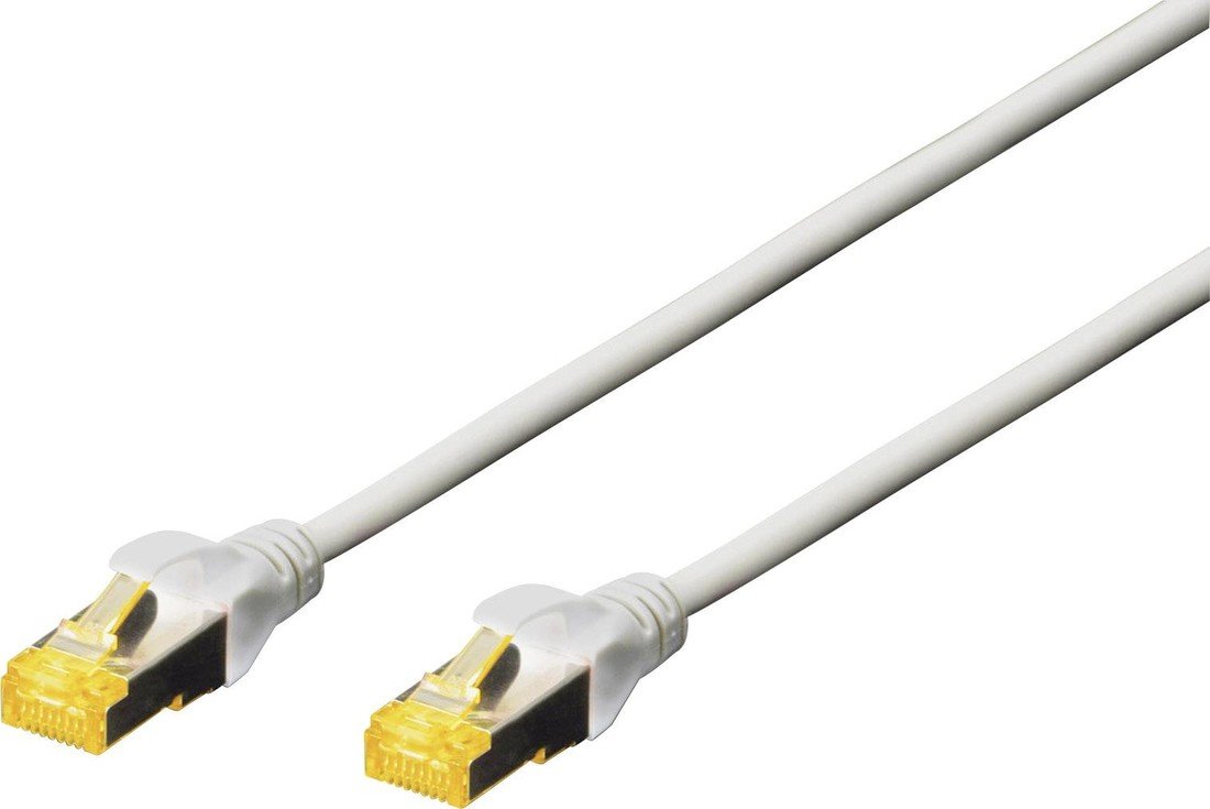 Digitus DK-1644-A-070 RJ45 síťové kabely, propojovací kabely CAT 6A S/FTP 7.00 m šedá bez halogenů, kroucené páry , s ochranou, samozhášecí 1 ks