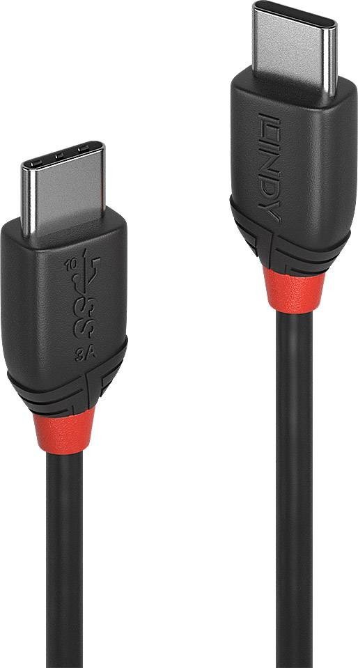 LINDY USB kabel USB 3.2 Gen2x2 USB-C ® zástrčka, USB-C ® zástrčka 0.50 m černá oboustranně zapojitelná zástrčka 36905