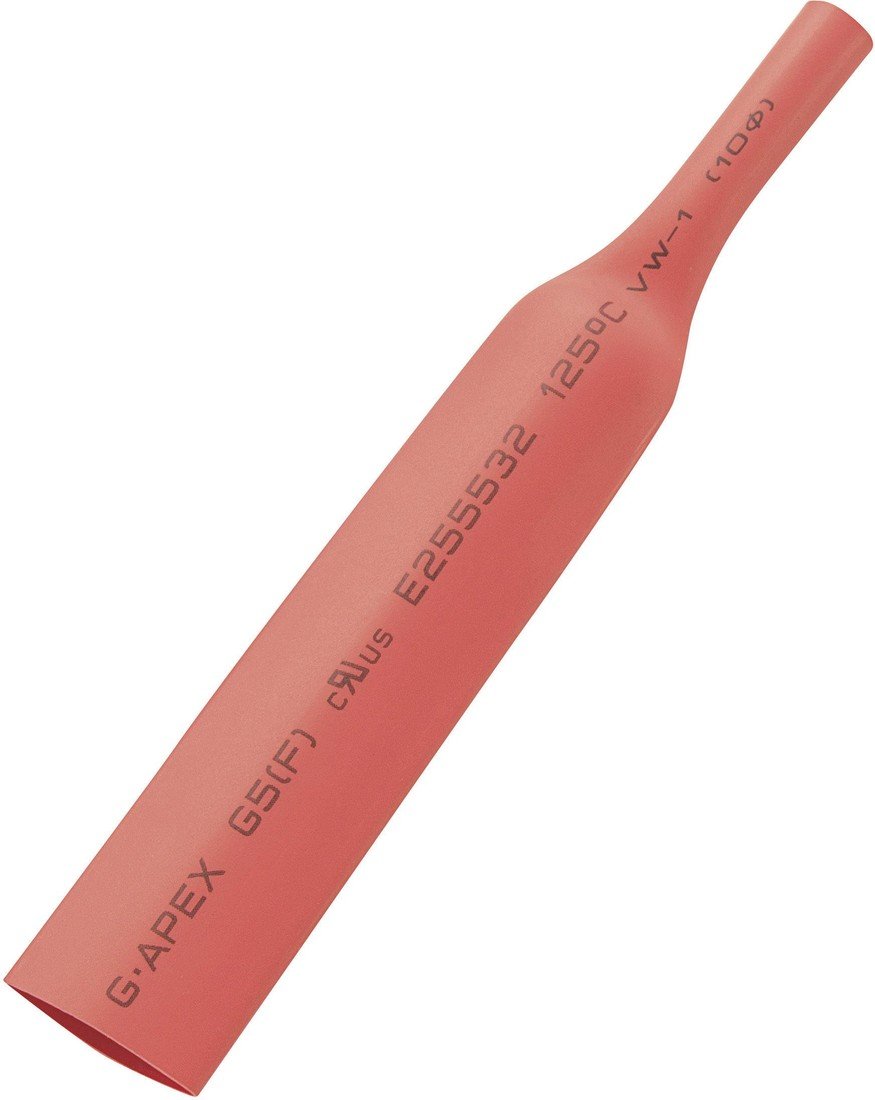 TRU COMPONENTS 1570156 smršťovací bužírka bez lepidla červená 6 mm 3 mm Poměr smrštění:2:1 10 m