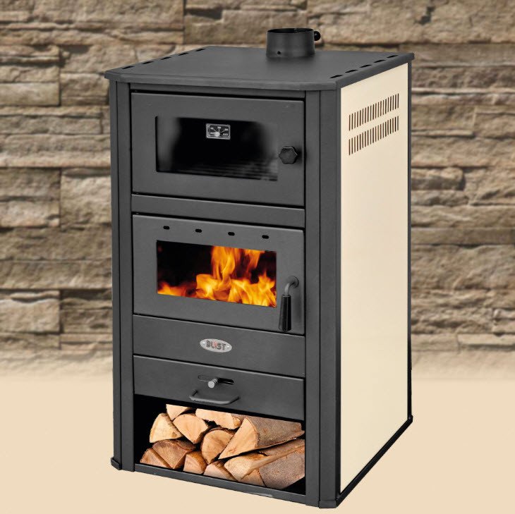 BLIST krbová kamna BRM s troubou - krémová