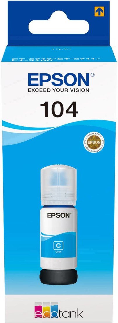 Epson Ink EcoTank 104 originál  azurová C13T00P240