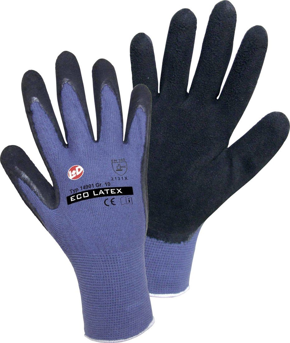 L plus D worky ECO LATEX FOAM 14901-9 viskóza  pracovní rukavice  Velikost rukavic: 9, L EN 388 CAT II 1 pár