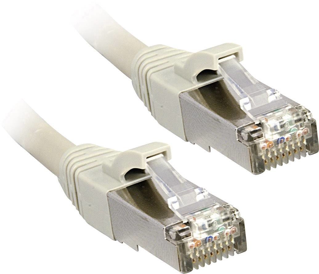 LINDY 47245 RJ45 síťové kabely, propojovací kabely CAT 6 F/UTP 3.00 m šedá s ochranou 1 ks