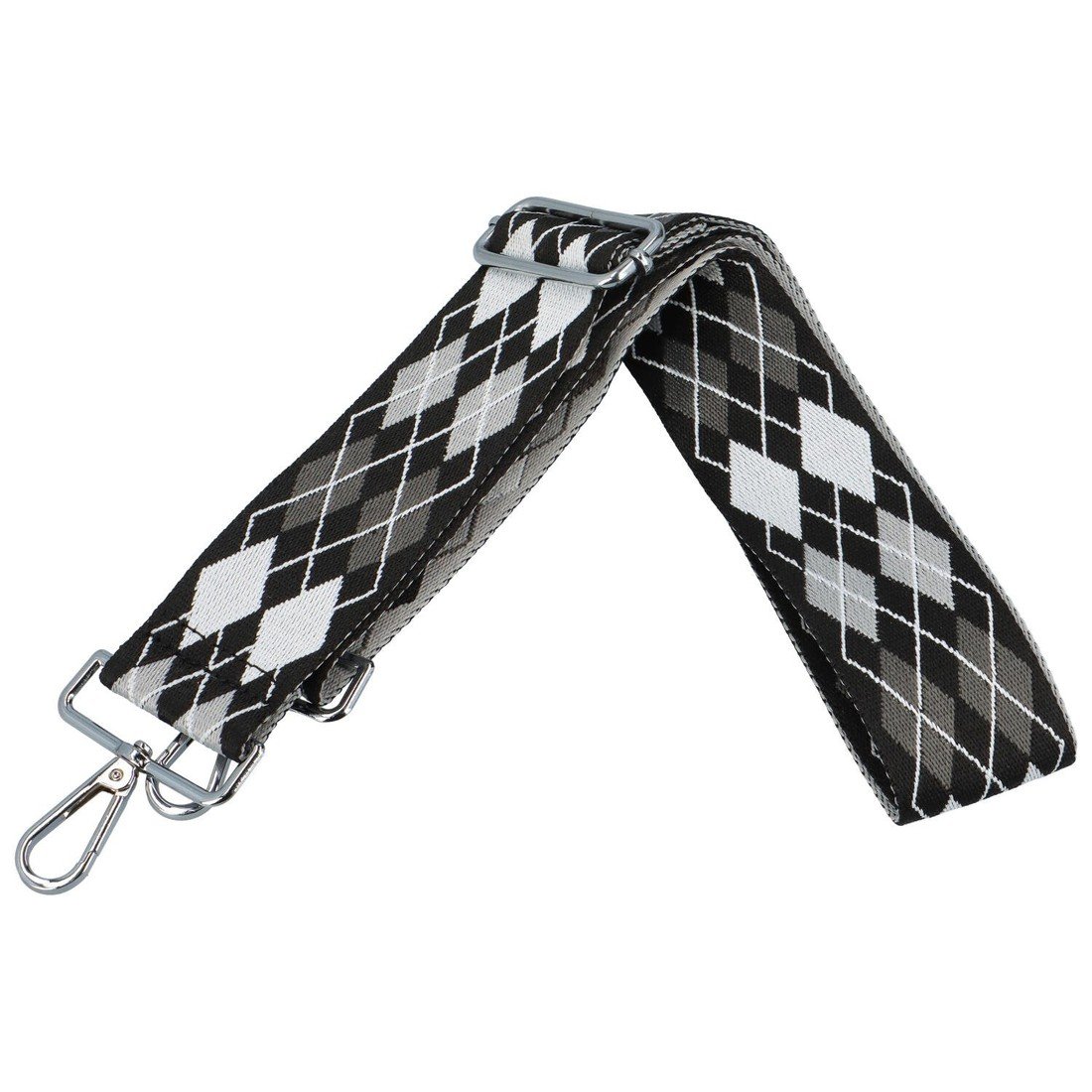 Náhradní dámský látkový popruh Nataša, černá - šedá