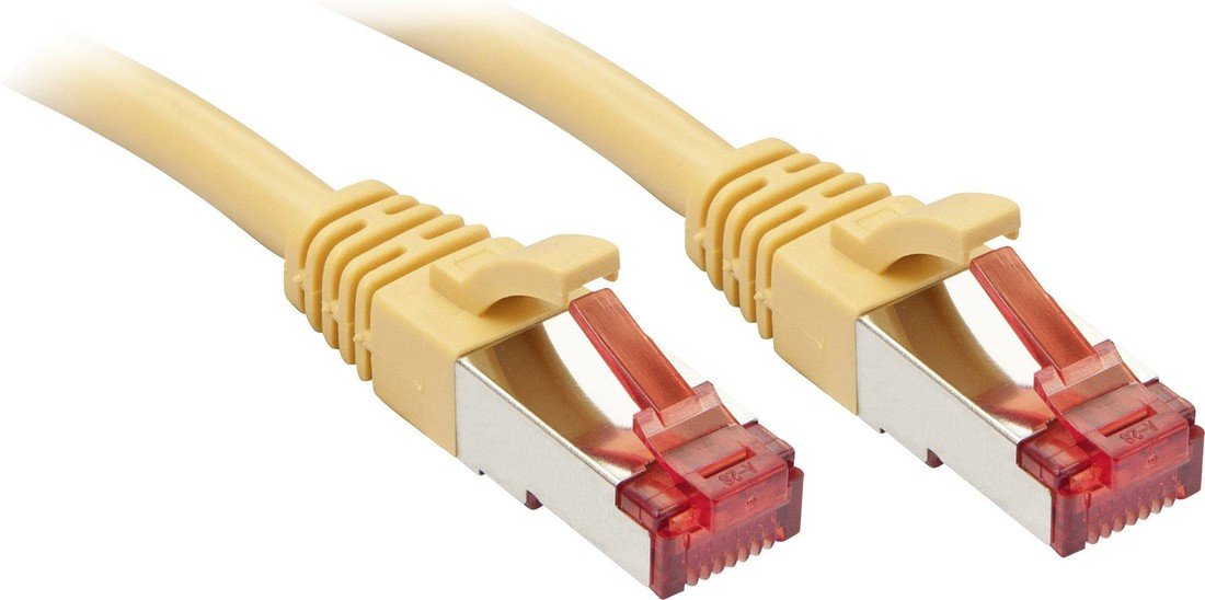 LINDY 47764 RJ45 síťové kabely, propojovací kabely CAT 6 S/FTP 2.00 m žlutá s ochranou 1 ks