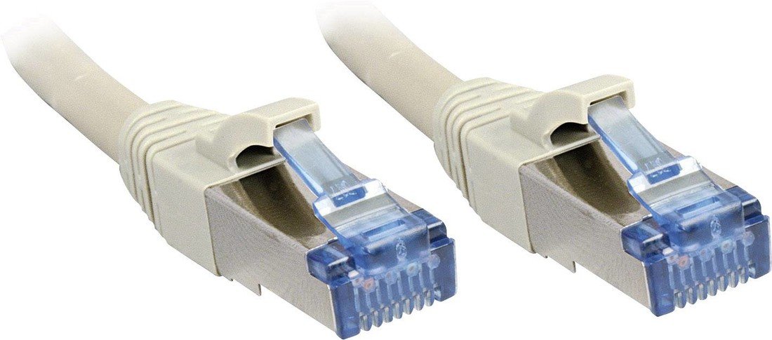 LINDY 47134 RJ45 síťové kabely, propojovací kabely CAT 6A S/FTP 2.00 m šedá s ochranou 1 ks