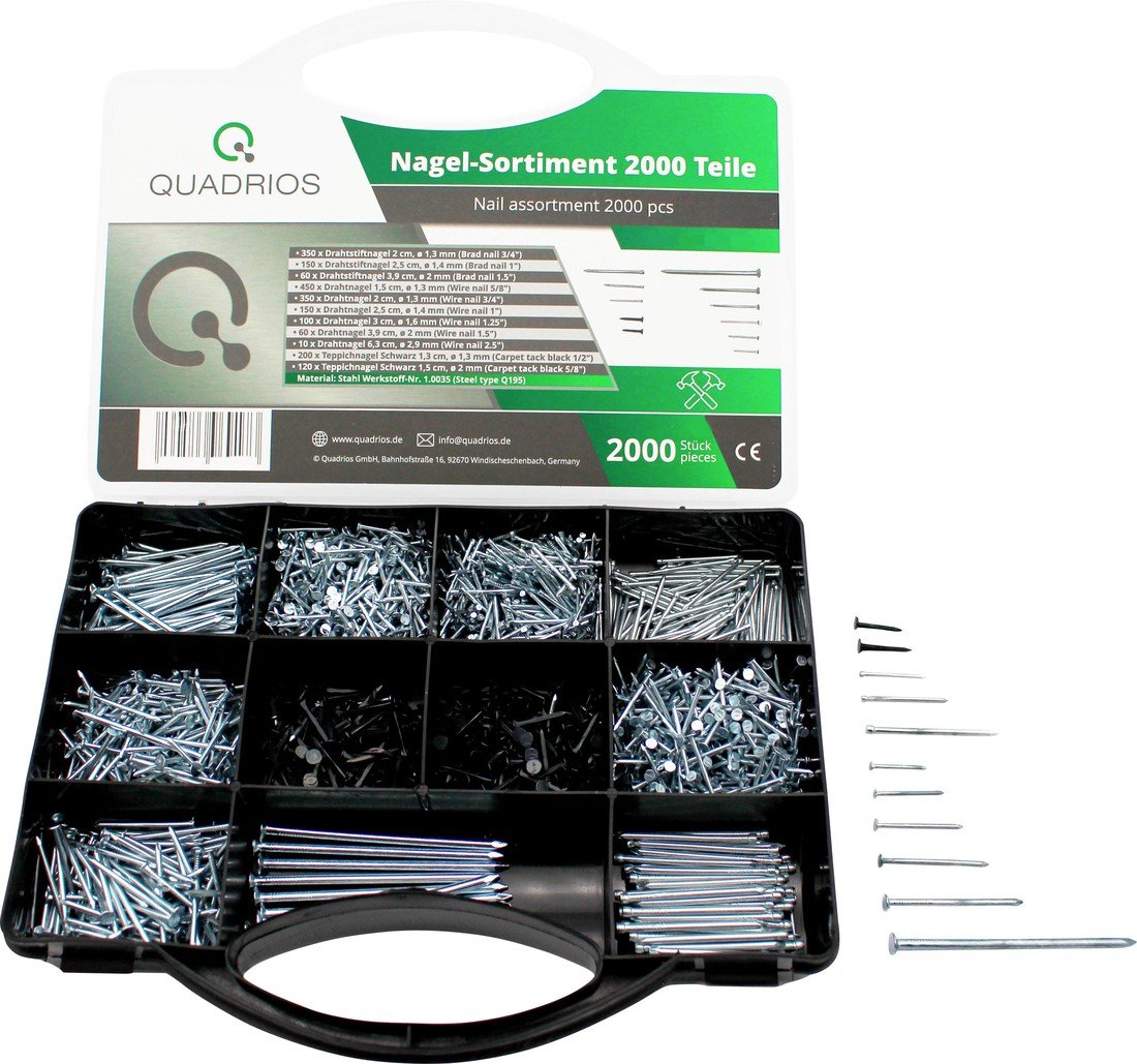 Quadrios 2103SA044 Sortiment nehtů Množství 2000 ks