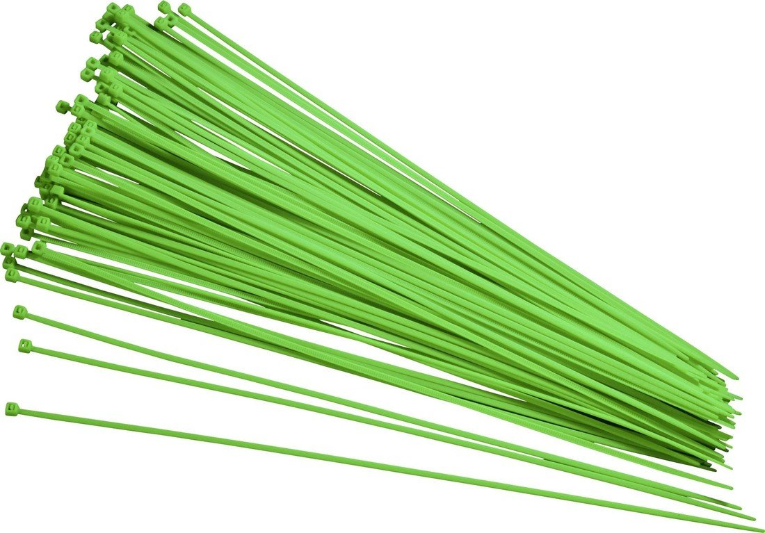 TRU COMPONENTS 93038c420  stahovací pásky 300 mm 2.80 mm zelená světélkující 100 ks