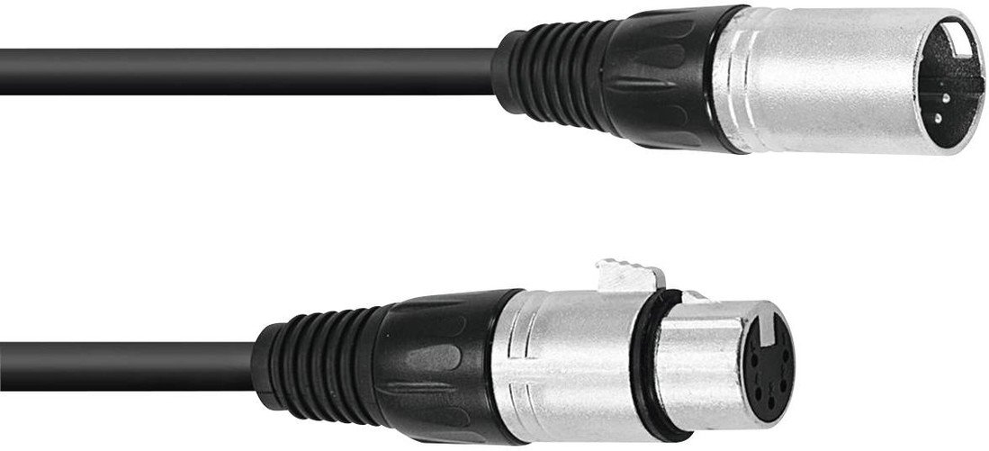 Omnitronic 30220769 XLR propojovací kabel [1x XLR zástrčka 5pólová  - 1x XLR zásuvka 5pólová ] 5.00 m černá
