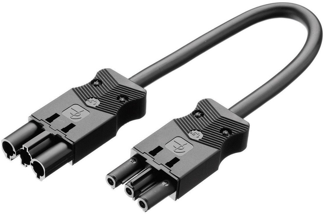 Adels-Contact AC 166 VLCG/315 100 síťový připojovací kabel síťová zástrčka - síťová zásuvka Počet kontaktů: 2  plus  PE černá  1 ks