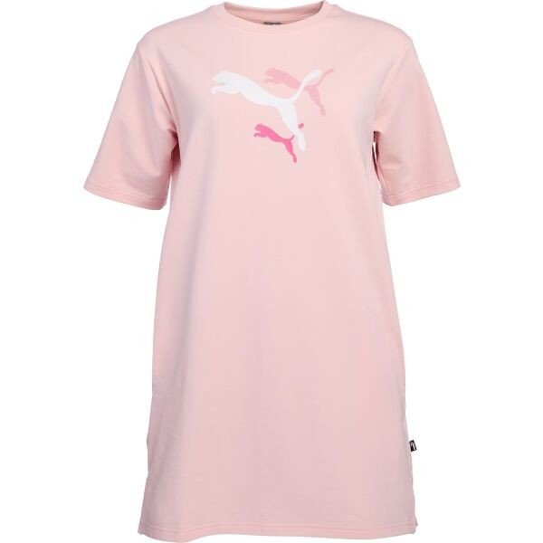 Puma ESS+ LOGO POWER TEE DRESS TR Dámské šaty, růžová, velikost XL