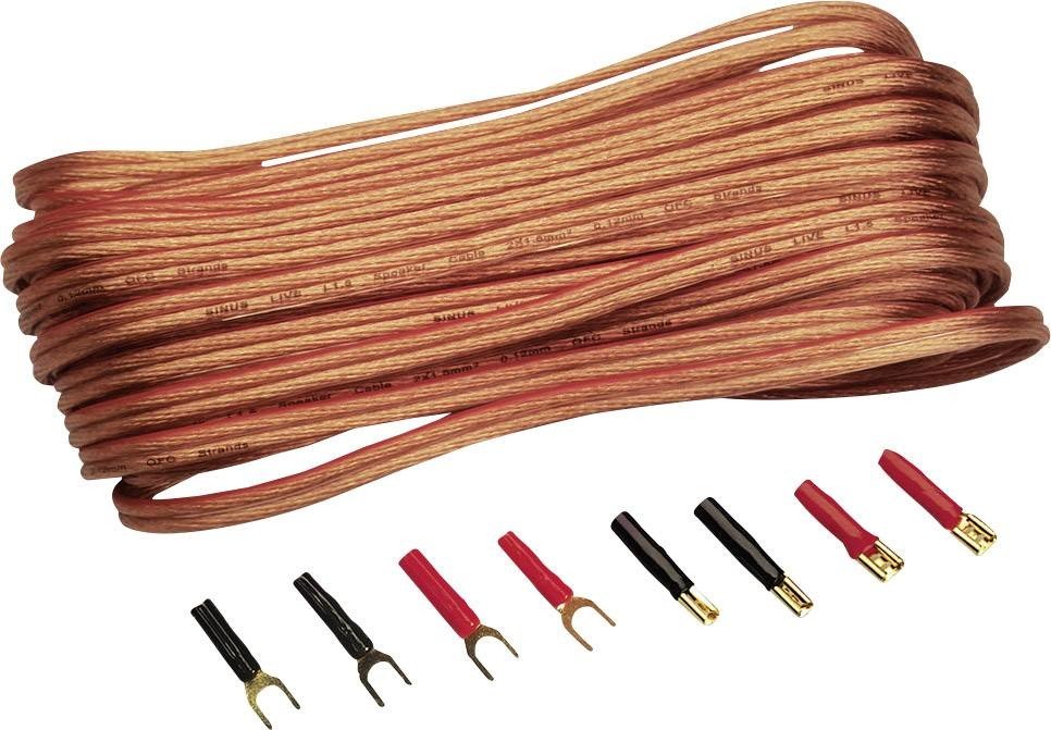 Sinuslive kabel k autoreproduktorům, sada 2 x 1.5 mm² 10.00 m vč. konektoru