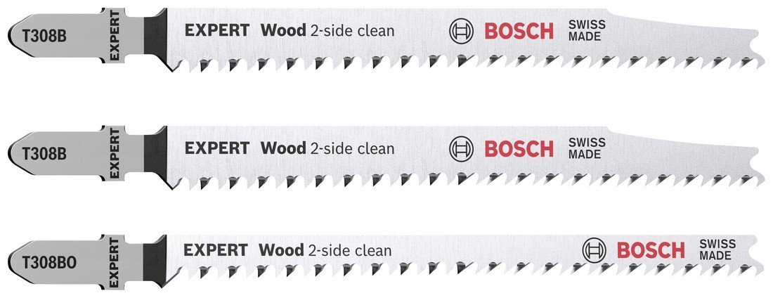 Bosch Accessories 2608900559 Sada pilových listů DO přímočaré pily EXPERT ‘Wood 2-side clean‘, T308B/BO, 3 ks 3 ks