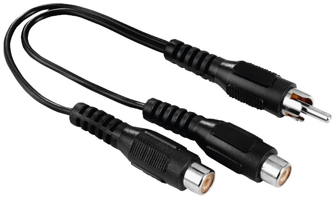 Hama 00205183  cinch audio adaptér [1x cinch zástrčka - 2x cinch spojka] černá