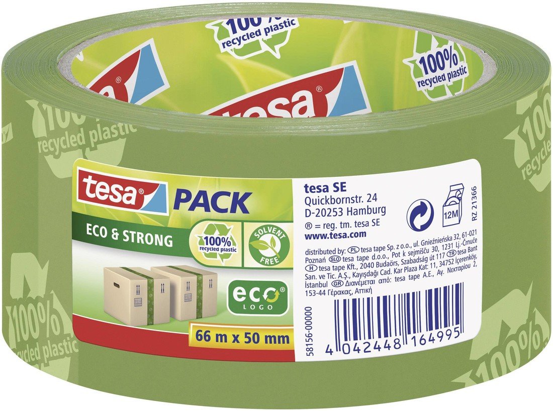 tesa ECO  a  STRONG 58156-00000-00 balicí lepicí páska TESAPACK® zelená (d x š) 66 m x 50 mm 1 ks