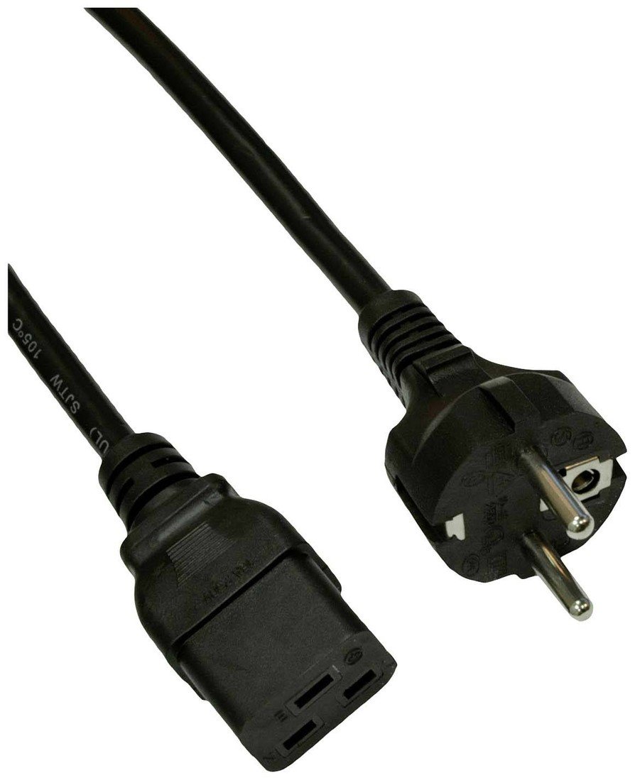 Akyga napájecí kabel [1x IEC zástrčka C14 10 A - 1x IEC zásuvka C15] 1.80 m černá