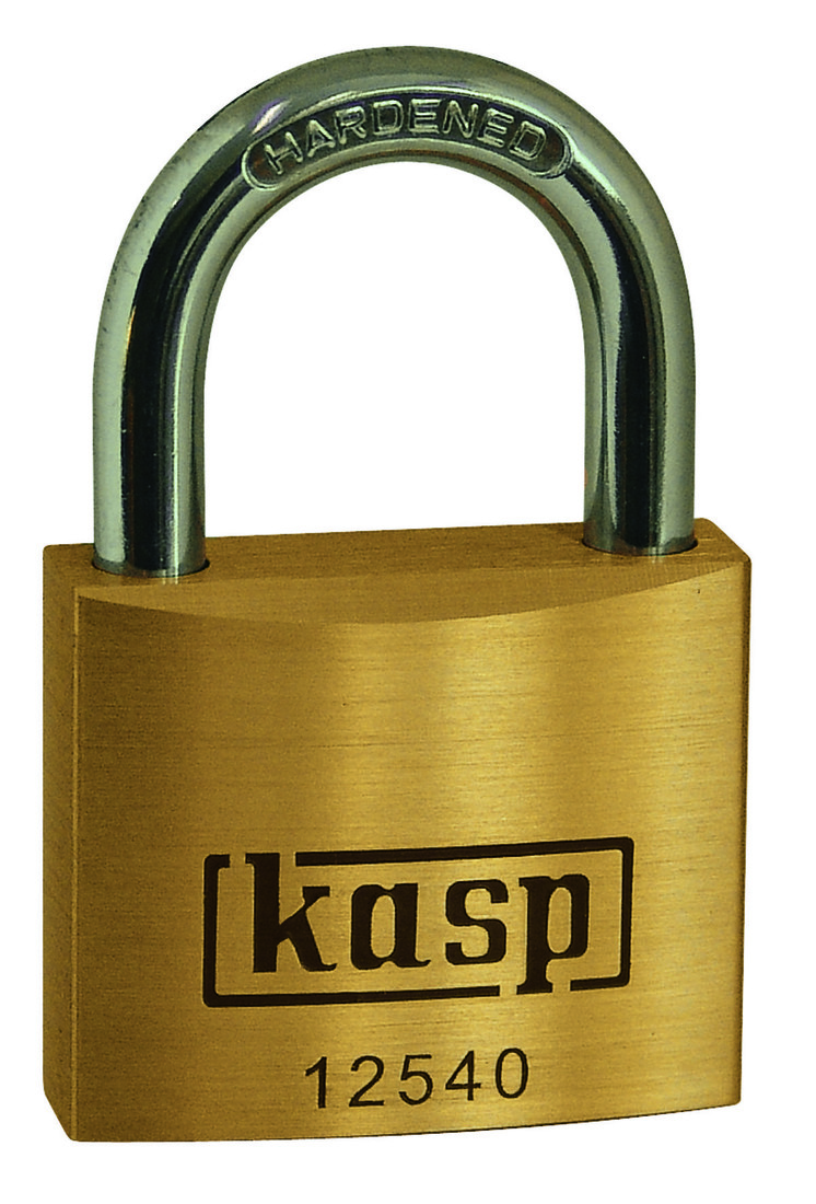 Kasp K12540 visací zámek 40 mm zámky s různými klíči   zlatožlutá  na klíč