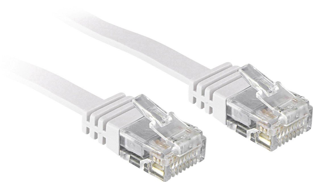 LINDY 47504 RJ45 síťové kabely, propojovací kabely CAT 6 U/UTP 5.00 m bílá s ochranou 1 ks