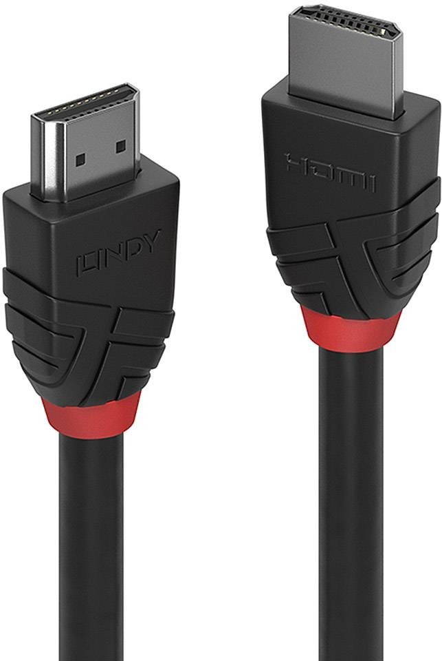 LINDY HDMI kabel Zástrčka HDMI-A, Zástrčka HDMI-A 0.50 m černá 36470  HDMI kabel