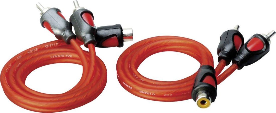 Sinuslive YK-2 Y cinch kabel 0.50 m [1x cinch zásuvka - 2x cinch zástrčka]