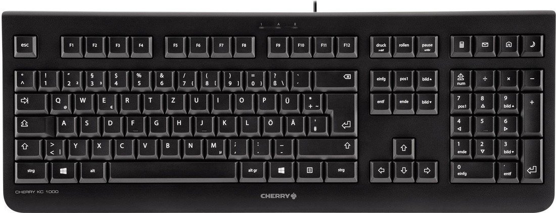 Klávesnice CHERRY KC 1000 černá  německá, QWERTZ, Windows®