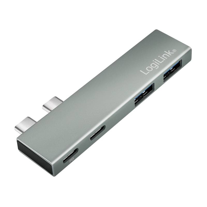 LogiLink UA0399 USB-C® dokovací stanice Vhodné pro značky (dokovací stanice pro notebook): Apple  napájení USB-C®