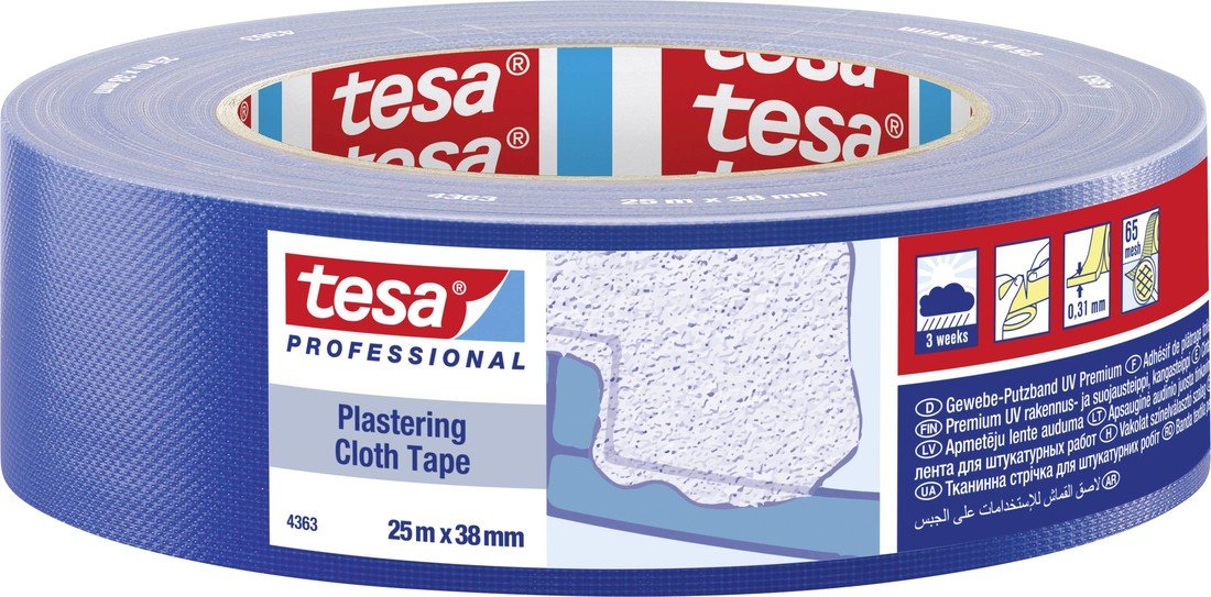 tesa  04363-00003-02 Plastering tape tesa® Professional modrá (d x š) 25 m x 38 mm 1 ks