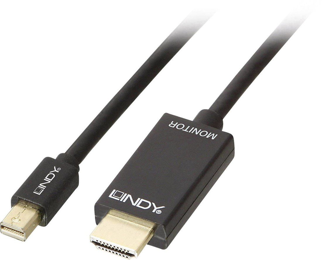 LINDY Mini-DisplayPort  / HDMI kabelový adaptér Mini DisplayPort konektory, Zástrčka HDMI-A 1.00 m černá 36926  Kabel DisplayPort