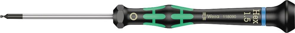 Wera 2052 pro elektroniku a jemnou mechaniku inbusový šroubovák Velikost klíče: 1.5 mm  Délka dříku: 60 mm