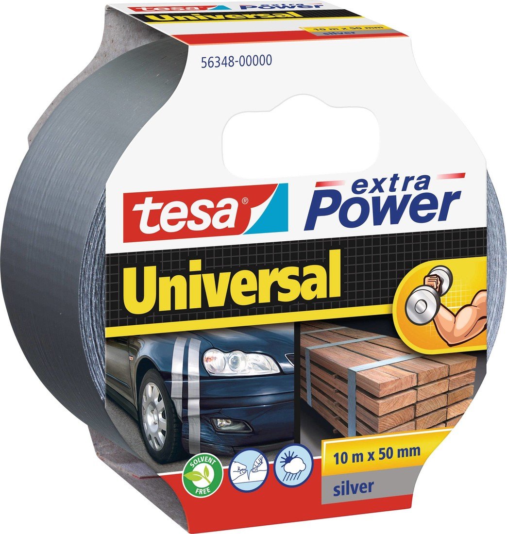 tesa UNIVERSAL 56348-00000-06 páska se skelným vláknem tesa® Extra Power stříbrná (d x š) 10 m x 50 mm 1 ks