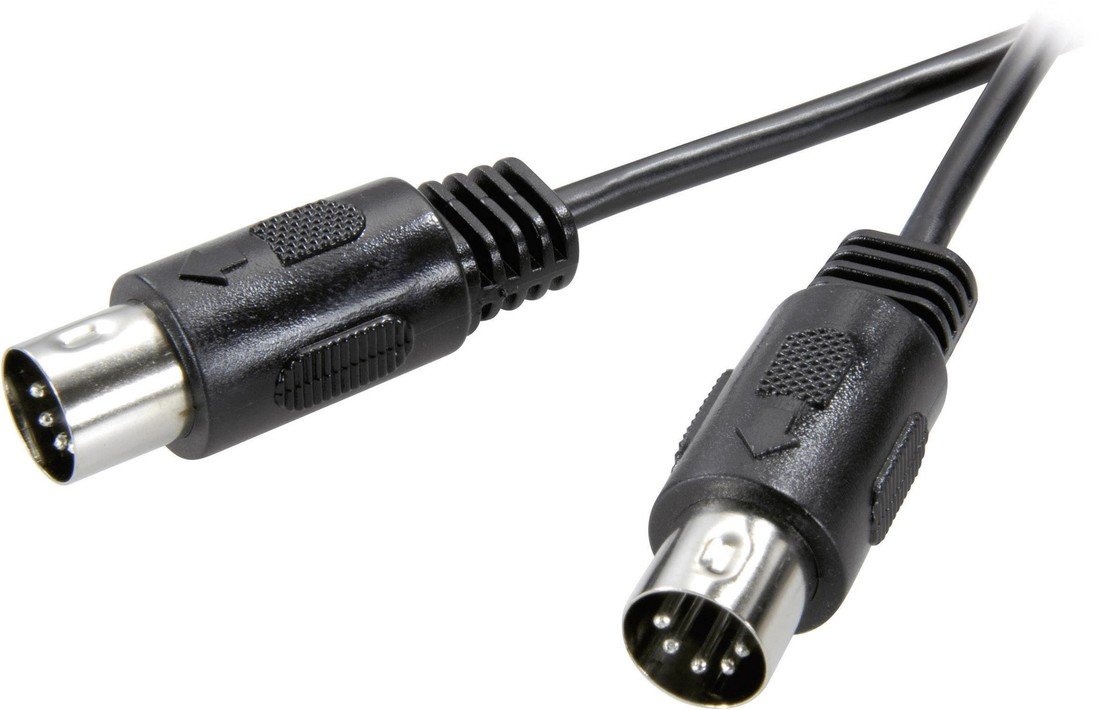 SpeaKa Professional SP-7870236 konektor DIN audio kabel [1x diodová zástrčka 5pólová (DIN) - 1x diodová zástrčka 5pólová (DIN)] 1.50 m černá