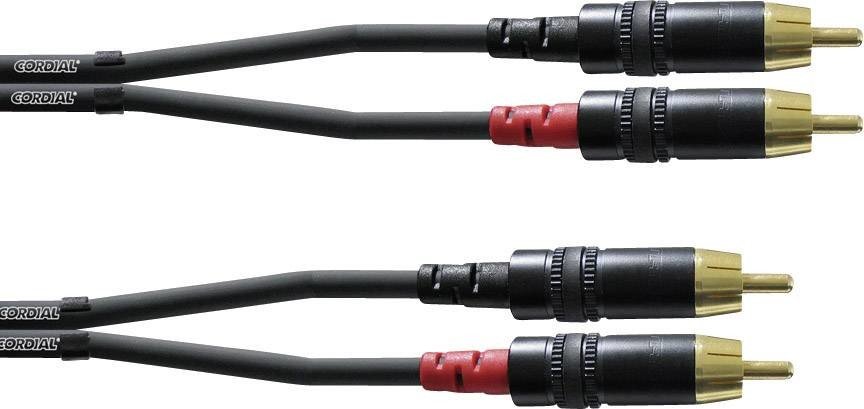 Cordial CFU1,5CC audio kabelový adaptér [2x cinch zástrčka - 2x cinch zástrčka] 1.50 m černá