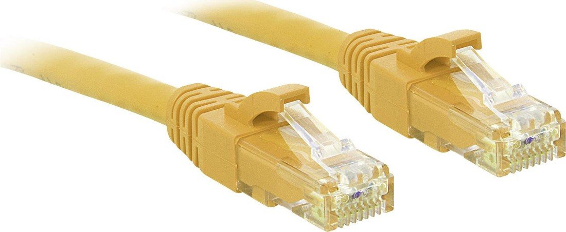 LINDY 48063 RJ45 síťové kabely, propojovací kabely CAT 6 U/UTP 2.00 m žlutá s ochranou 1 ks