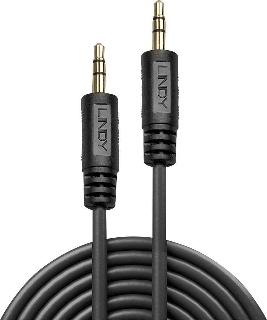 LINDY 35644 jack audio kabel [1x jack zástrčka 3,5 mm - 1x jack zástrčka 3,5 mm] 5.00 m černá