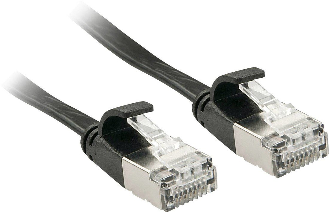 LINDY 47482 RJ45 síťové kabely, propojovací kabely CAT 6A U/FTP 2.00 m černá s ochranou 1 ks