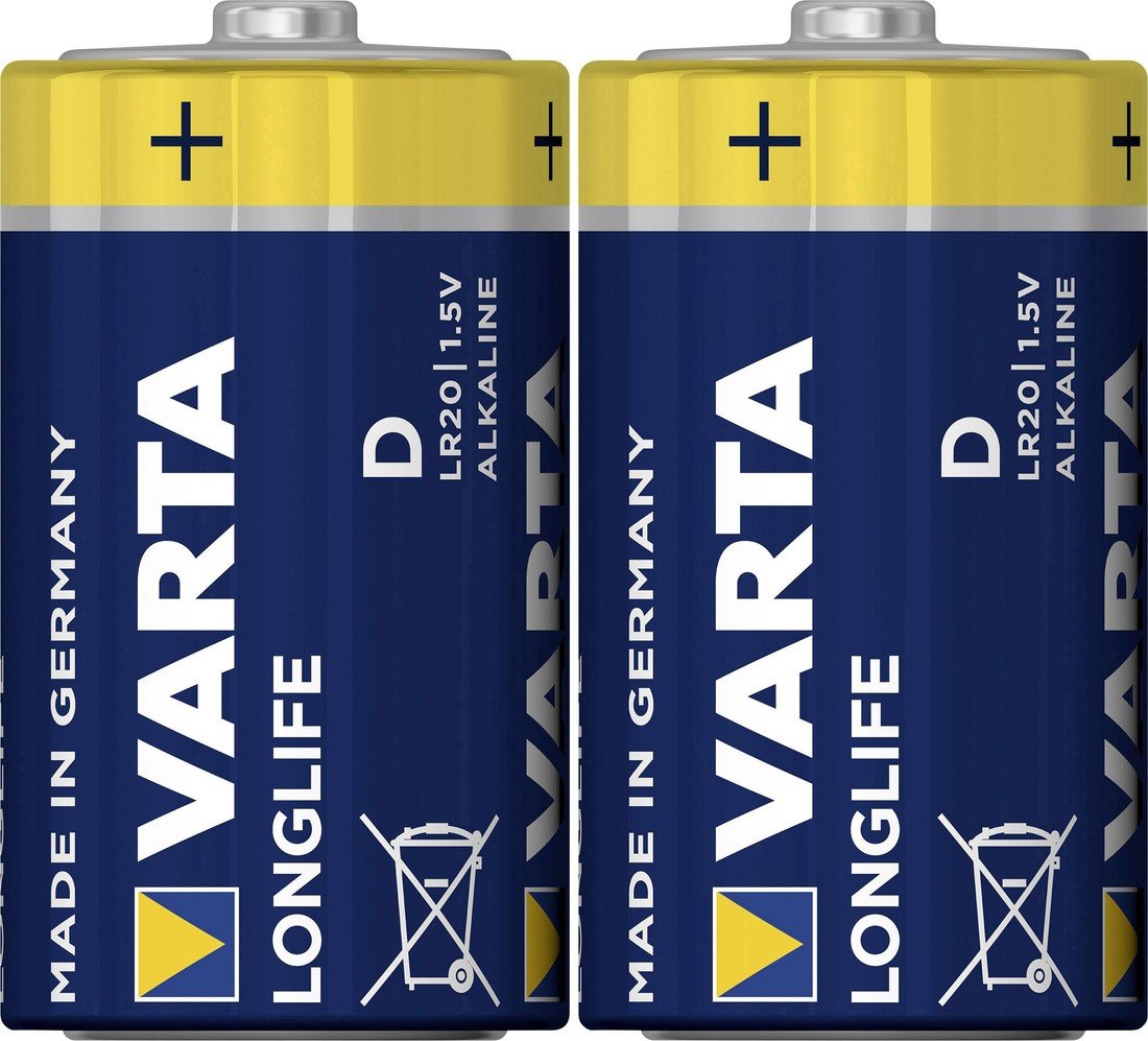 Varta LONGLIFE D Bli 2 baterie velké mono D alkalicko-manganová 15800 mAh 1.5 V 2 ks