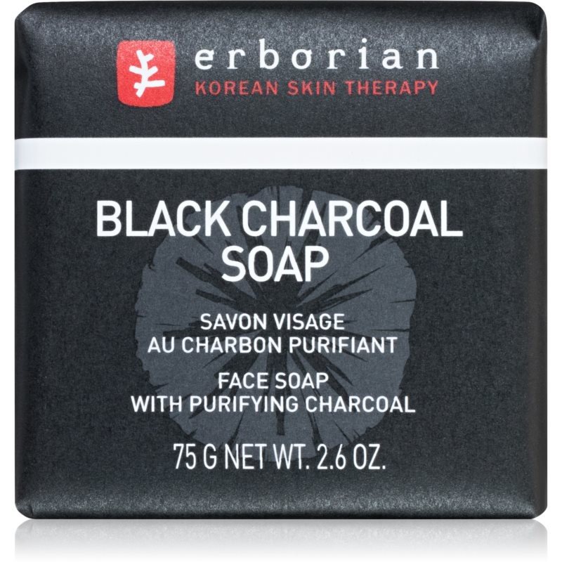Erborian Black Charcoal čisticí mýdlo na obličej s aktivním uhlím 75 g