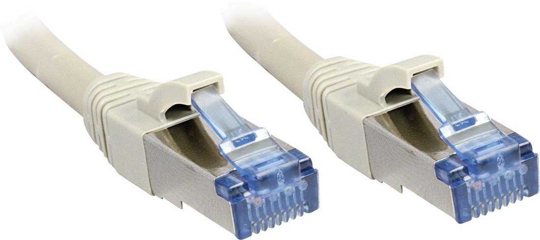 LINDY 47136 RJ45 síťové kabely, propojovací kabely CAT 6A S/FTP 5.00 m šedá s ochranou 1 ks