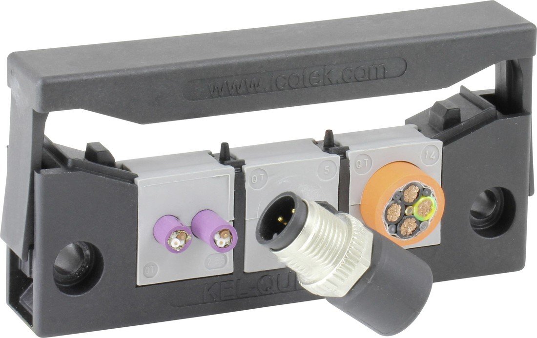 Icotek KEL-QUICK E3 lišta pro zavádění kabelů polyamid černá 1 ks
