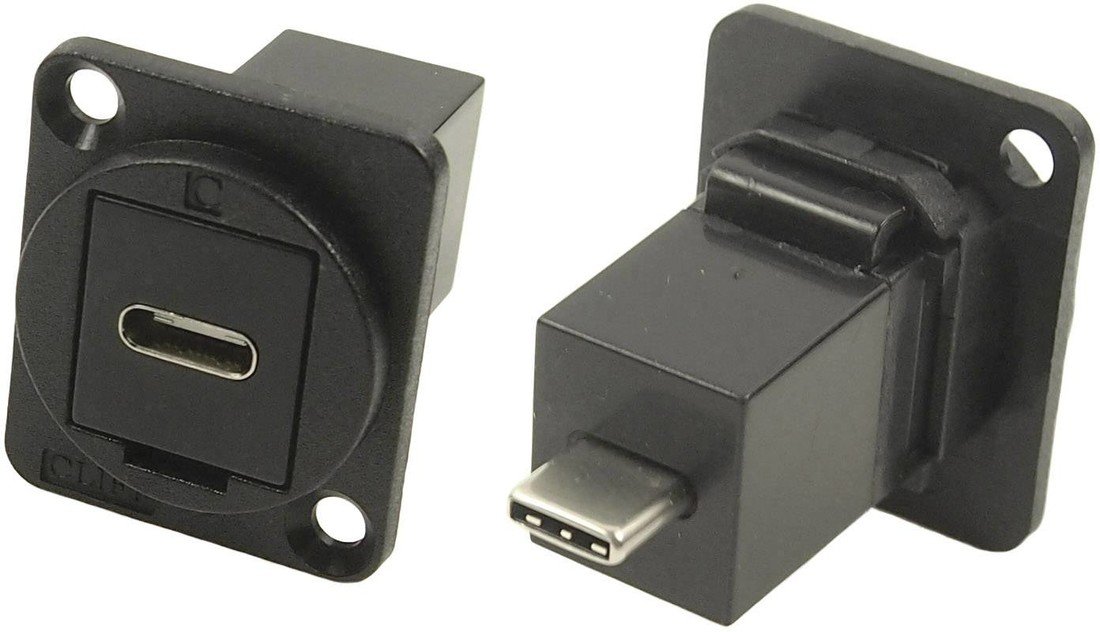XLR adaptér USB-C(TM) zásuvka na USB-C(TM) zástrčka adaptér, vestavný   CP30211MB Cliff Množství: 1 ks