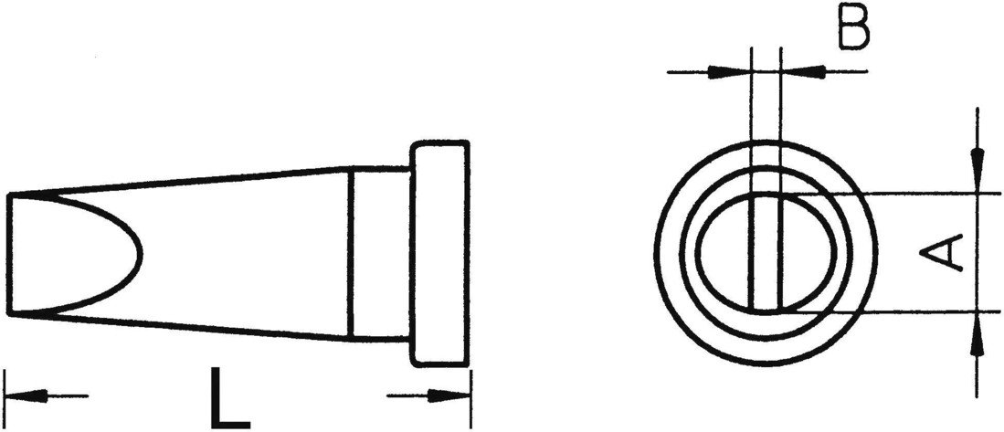 Weller LT-B pájecí hrot dlátový, rovný Velikost hrotů 2.4 mm  Obsahuje 1 ks