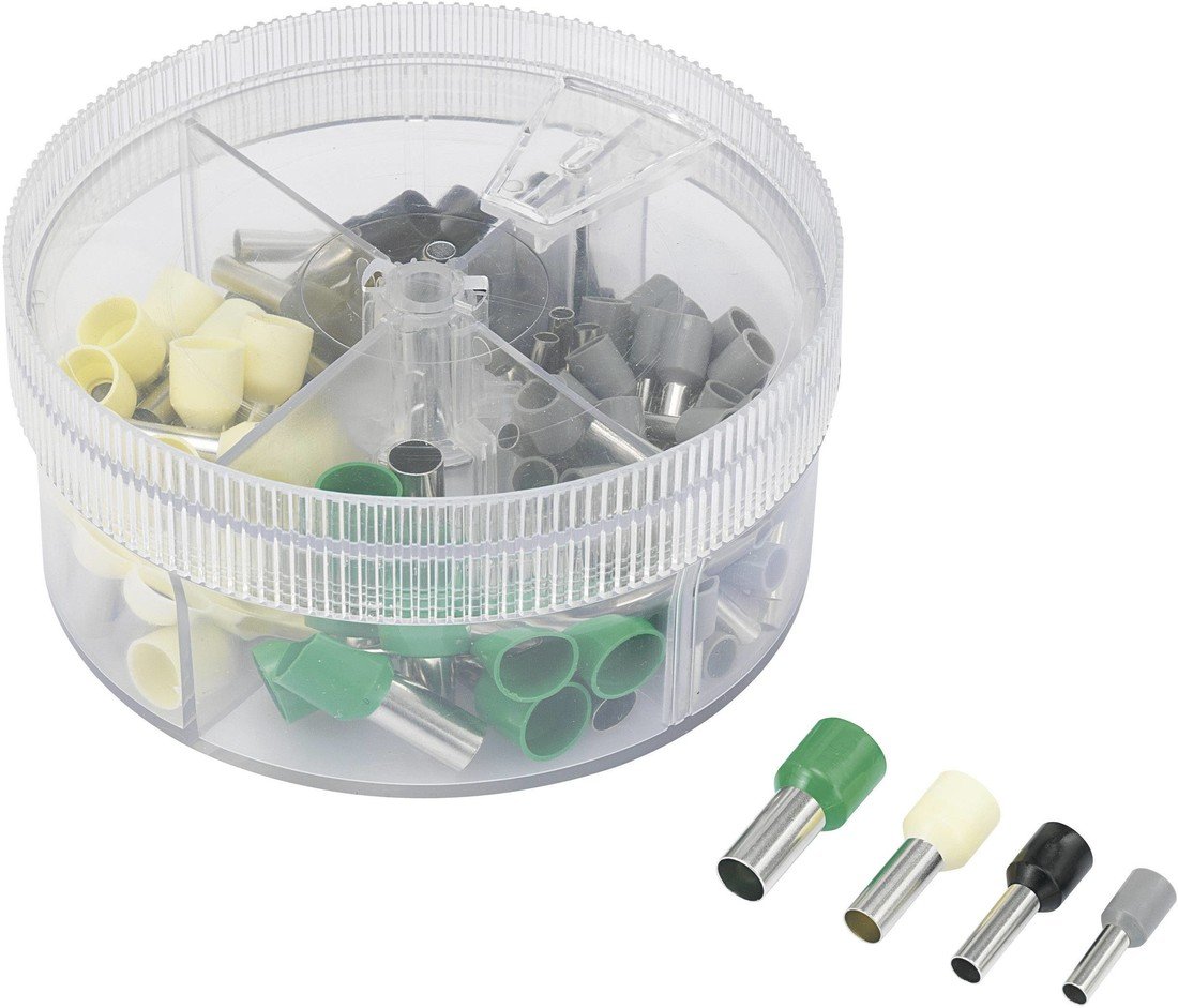 TRU COMPONENTS 739705 sada dutinek 4 mm² 16 mm² šedá, černá, slonová kost, zelená 100 ks